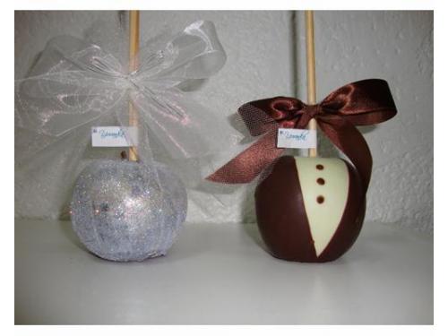 Manzanas novia y novio