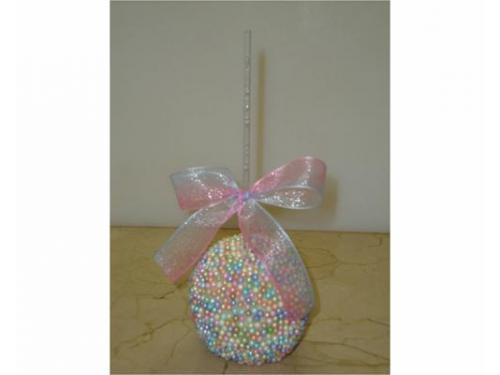 Manzana con perlas de azúcar