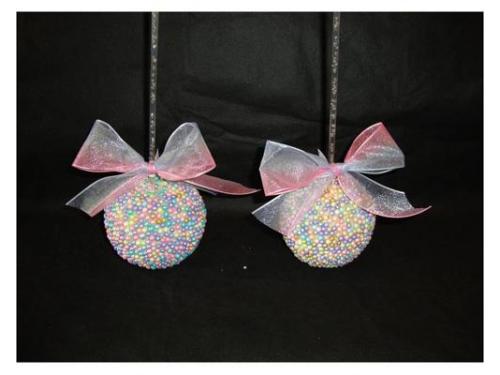 Manzana con perlas de azúcar