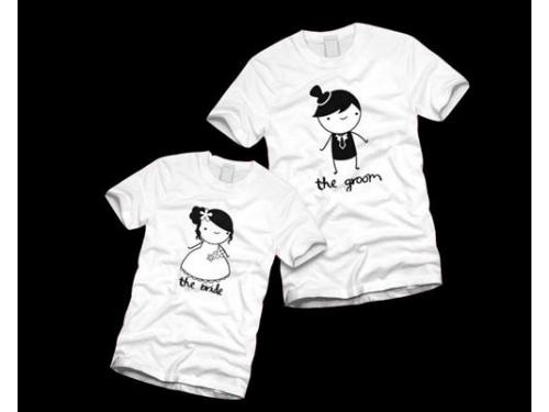 Playera el novio y la novia