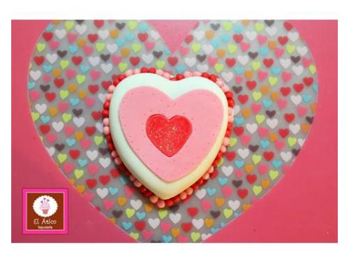 Pastel en forma de corazón