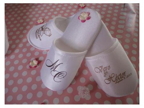 Pantuflas de satín