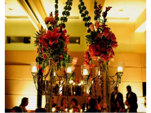 Decoración en cada mesa