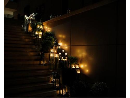 Iluminación con velas