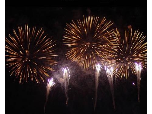 Hermosos juegos pirotecnicos para una linda noche