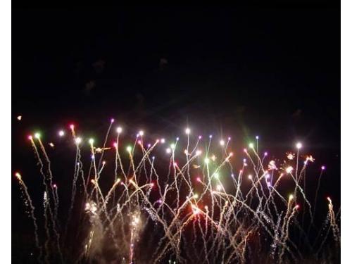 Pirotecnia increible de colores