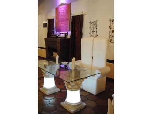 Mesa de novios de cristal