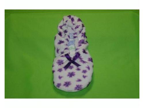 Pantuflas con flores moradas