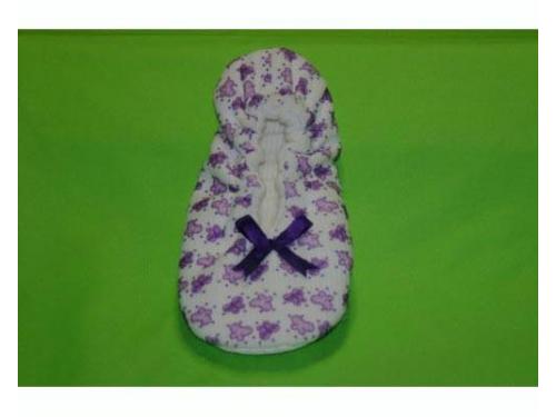 Pantuflas mariposas moradas