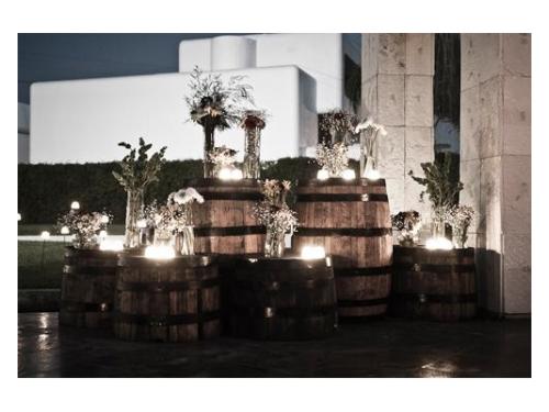 Vista nocturna de la decoración