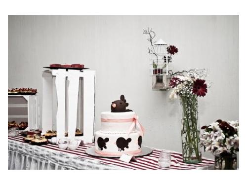 Mesa de postres decorada