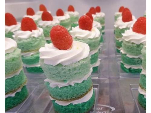 Mini postre de frambuesa