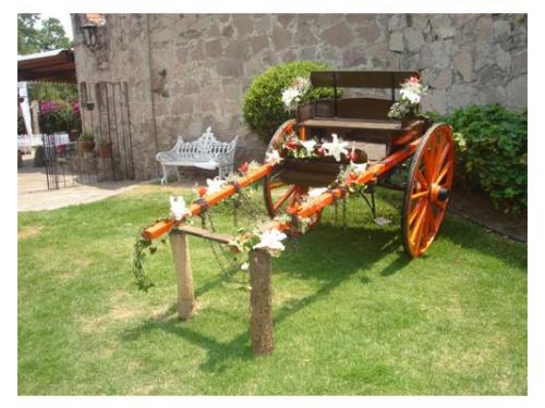 Carreta decorada para el evento