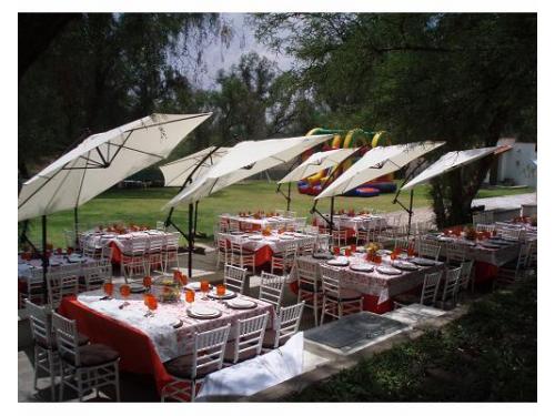 Montaje con ombrillas