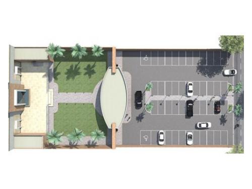 Amplio estacionamiento