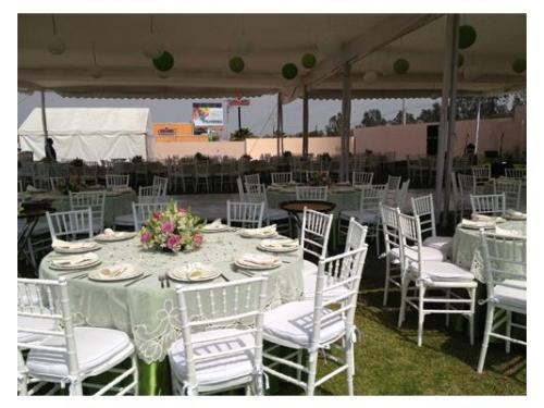 Vista del montaje del evento