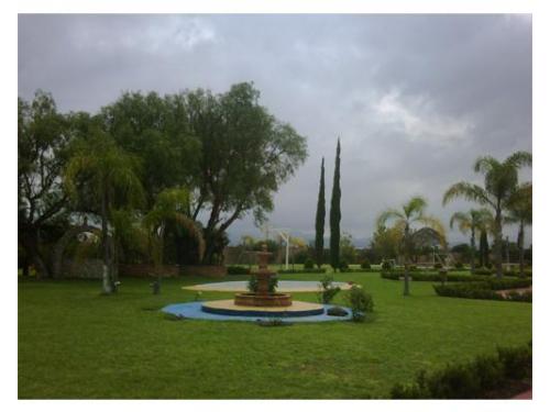 Vista del área del jardín para bodas