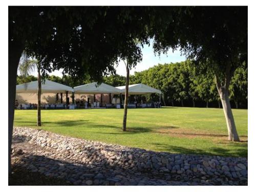 Panorámica del montaje en jardín