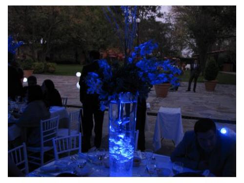 Iluminación en mesas