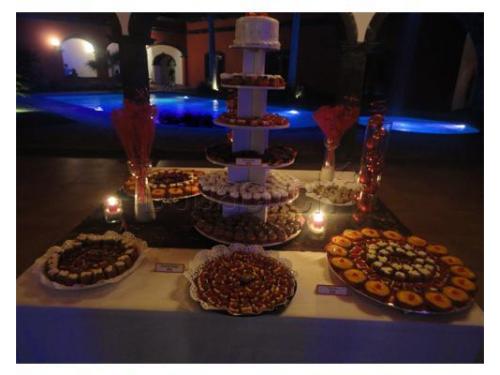 Barra de deliciosos postres