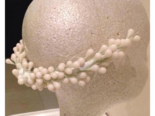 Tocado con azahares para look vintage