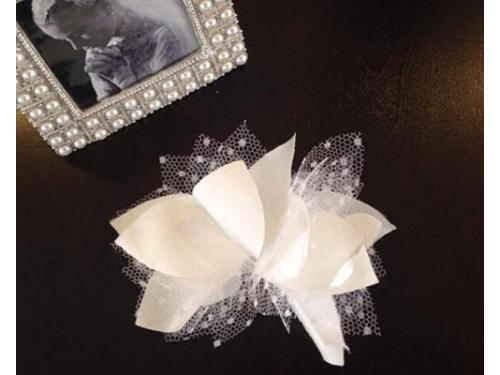 Una peineta de tul plumetti y raso puede hacer la diferencia en tu look