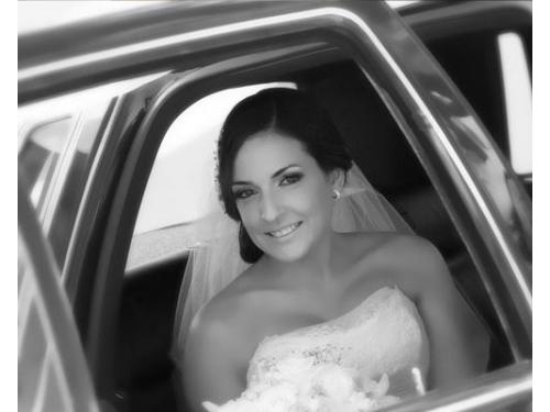 Novia arribando a la iglesia