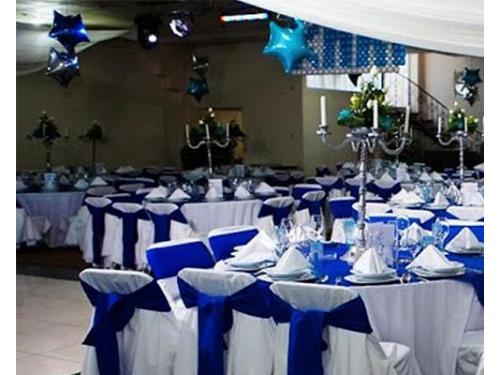 Mantelería en color azul rey