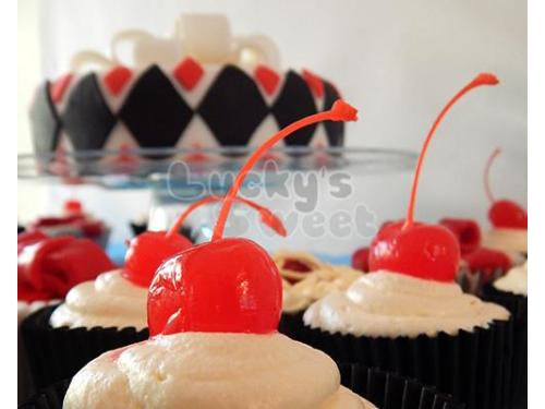 Cupcakes con cerezas