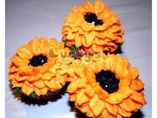 Cupcakes girasoles