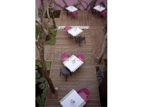 Vista área de las mesas