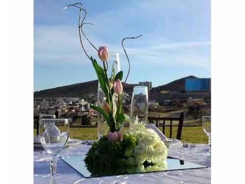 Centros de mesa para eventos al aire libre