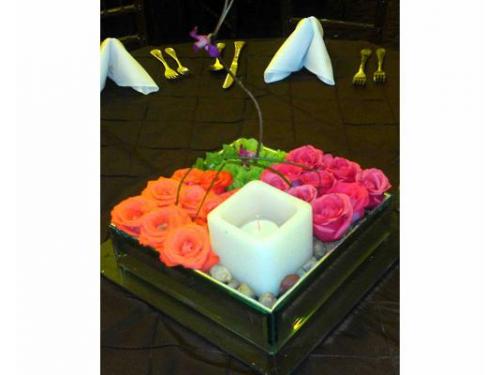 Coloridos centros de mesa