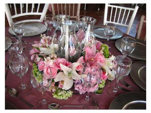 Centro de mesa con velas