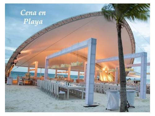 Cena en la playa