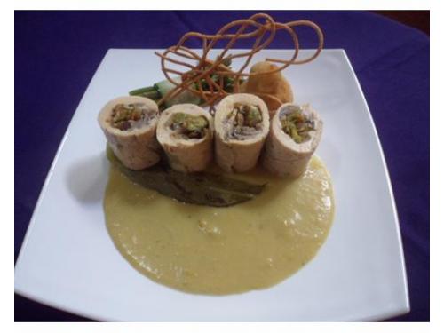 Rollitos de pollo relleno