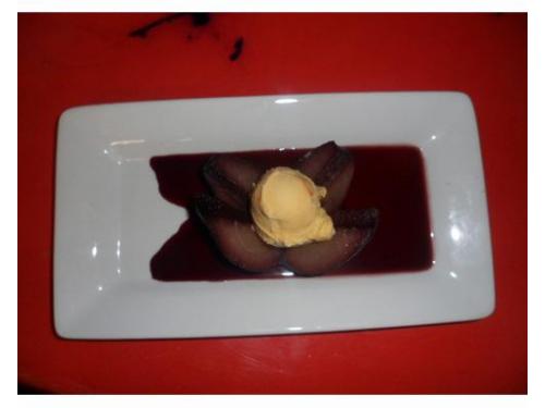 Postres con helado de vainilla