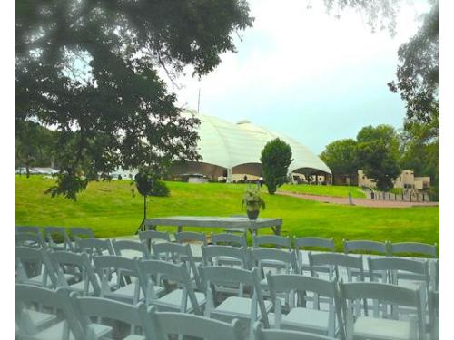 Montaje de boda en el campo