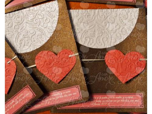 invitacion texturizada con corazon
