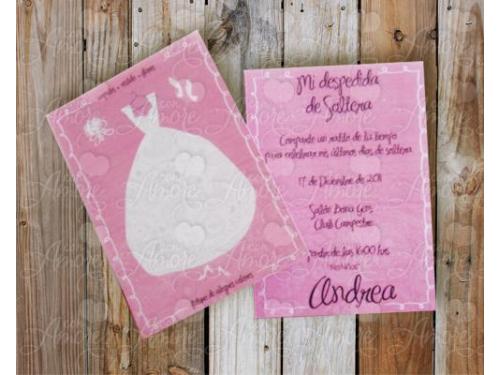 Invitacion para despedida vestido