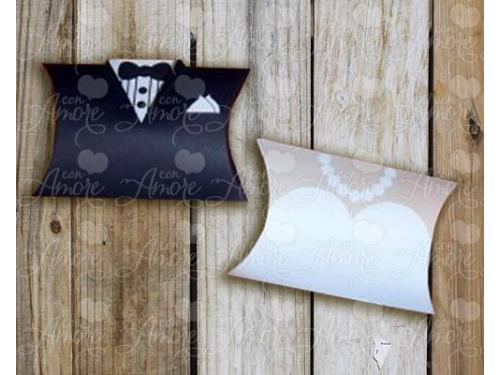 Caja con diseño de novios recuerdos