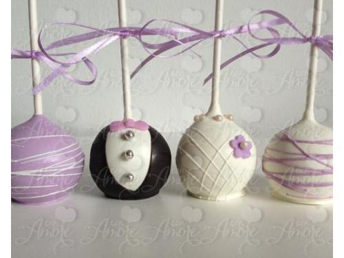 Cake pops de novios