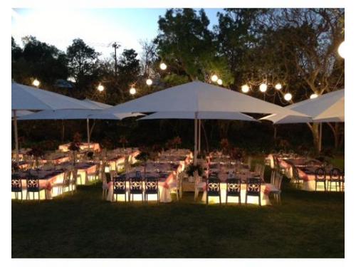 Iluminación en mesas