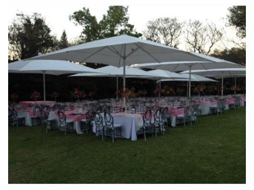 Montaje con sombrillas