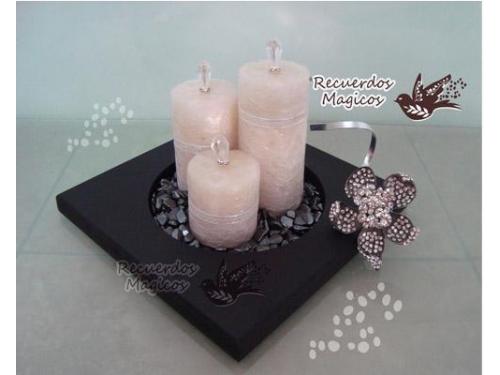 Centros de mesa con velas