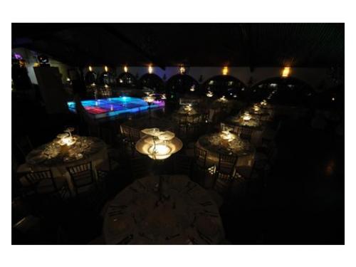 Pista iluminada de cristal templado