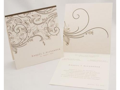 Invitación con garigoleado