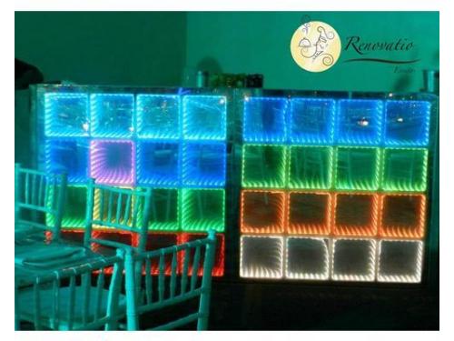 Barra de led iluminada.