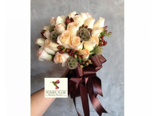 Bouquet rosas salmón