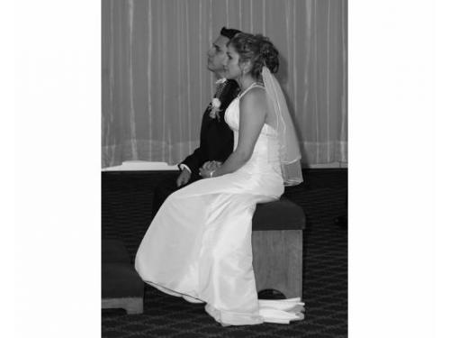 Novios en su ceremonia